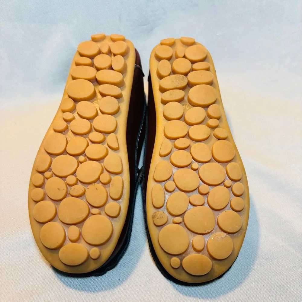Kids Brown Reptile Embossed Driving Loafers Moccasins Size 26
